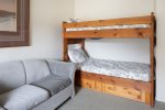 Guest Bedroom with Queen Bed and Twin Bunk Bed 